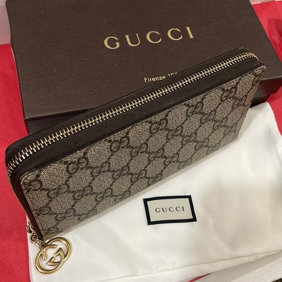 Sold‼️‼️Authentic Gucci Monogram Long Zippy Wallet💓 - Picture 7 of 17